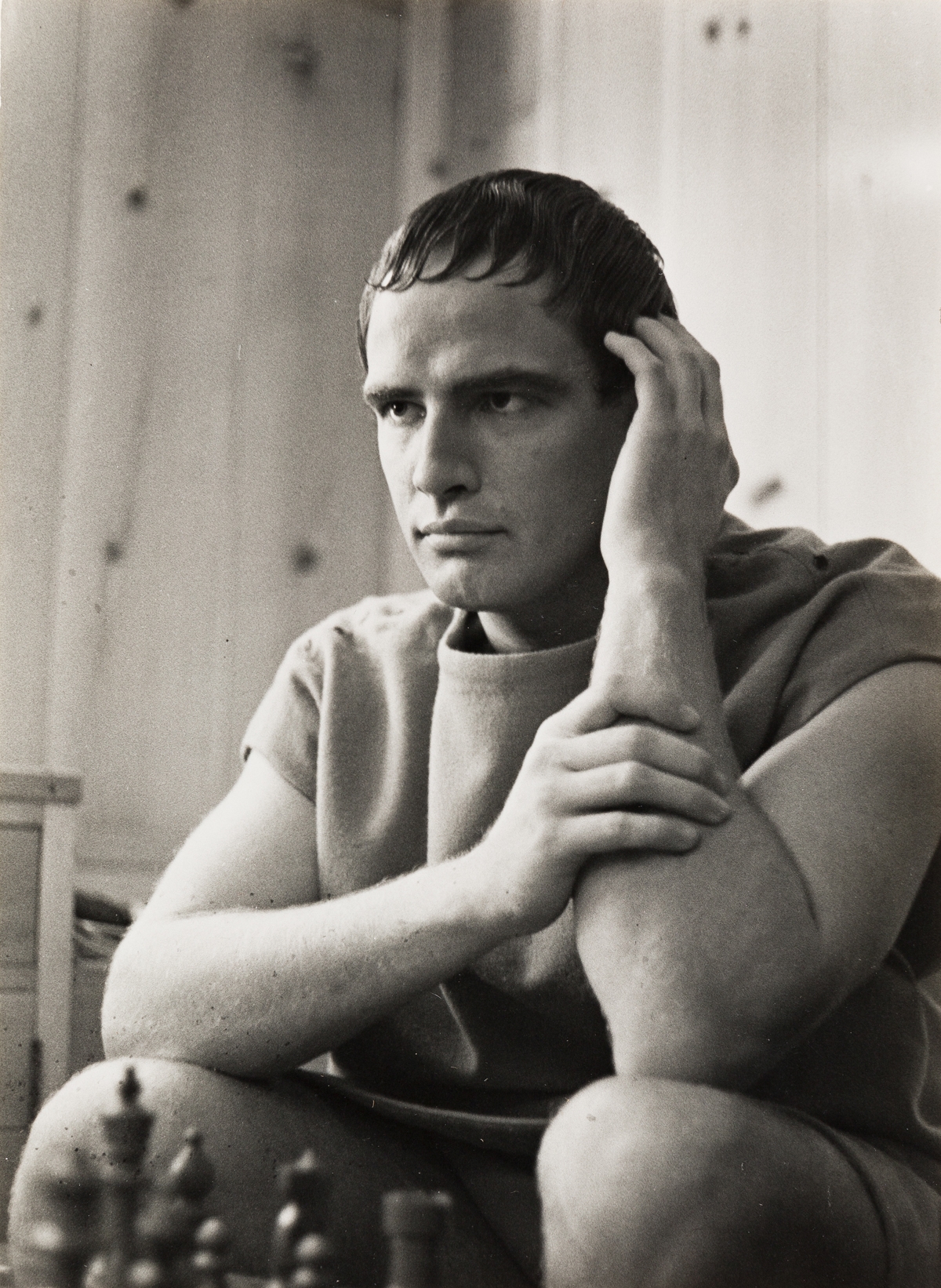 RUTH ORKIN (1921-1985) Marlon Brando on set of Julius Caesar, MGM.